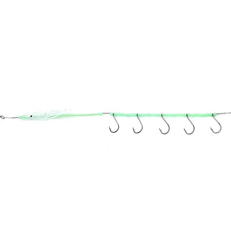 HENGJIA 32cm/7g Fishing Knife Fish Wire Luminous Night Light Octopus Squid Hook 5 Hooks