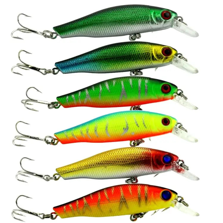 HENGJIA 6 PCS 8.5cm 8.9g Minnow Plastic Hard Baits Fishing Lures Set Fishing Tackle Baits 6 PCS 8.5cm 8.9g - 6 PCS