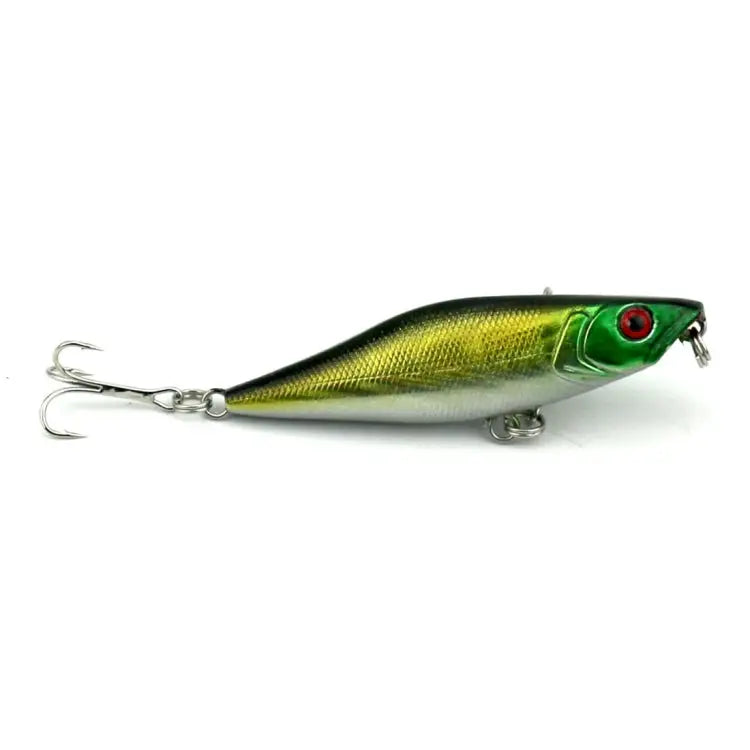 HENGJIA Artificial Fishing Lures Popper Bionic Fishing Bait with Hooks Length: 7.5 cm Random Color Delivery - Length:
