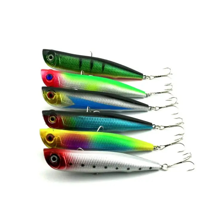 HENGJIA Artificial Fishing Lures Popper Bionic Fishing Bait with Hooks Length: 10.5 cm Random Color Delivery - Length: