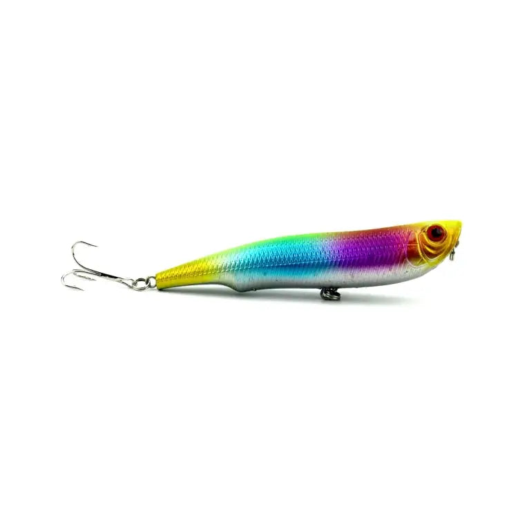HENGJIA Artificial Fishing Lures Popper Bionic Fishing Bait with Hooks Length: 10.5 cm Random Color Delivery - Length: