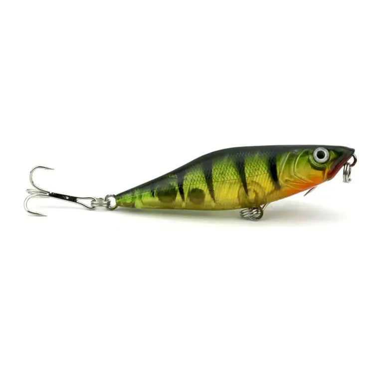 HENGJIA Artificial Fishing Lures Popper Bionic Fishing Bait with Hooks Length: 7.5 cm Random Color Delivery - Length: