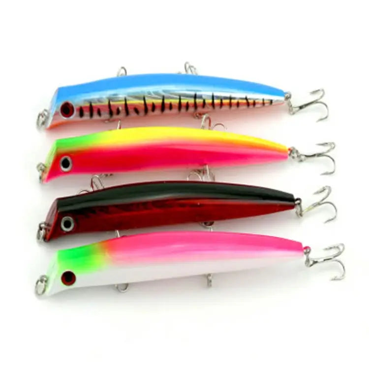 HENGJIA Artificial Fishing Lures Popper Bionic Fishing Bait with Hooks Length: 12.6 cm Random Color Delivery - Length: