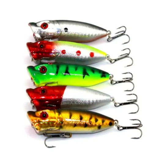 HENGJIA Artificial Popper Fishing Lures Environmentally Friendly Fishing Bait with Hooks Length: 6.5 cm Random Color