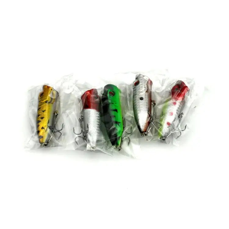 HENGJIA Artificial Popper Fishing Lures Environmentally Friendly Fishing Bait with Hooks Length: 6.5 cm Random Color