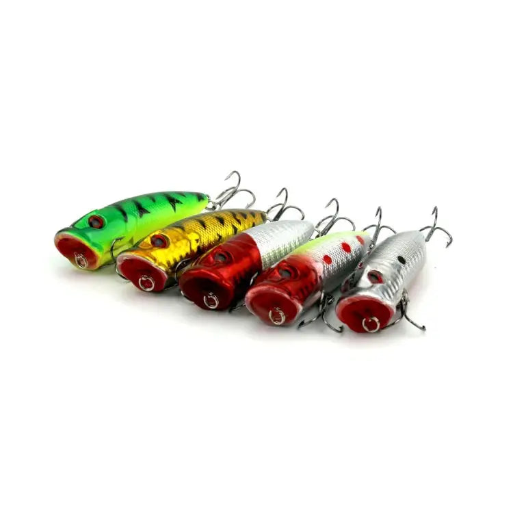 HENGJIA Artificial Popper Fishing Lures Environmentally Friendly Fishing Bait with Hooks Length: 6.5 cm Random Color