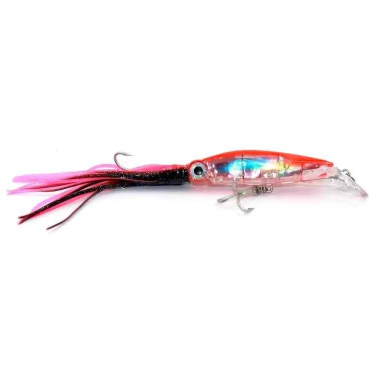 HENGJIA Octopus Shape Artificial Fishing Lures Bionic Fishing Bait with Hooks Length: 14 cm Random Color Delivery