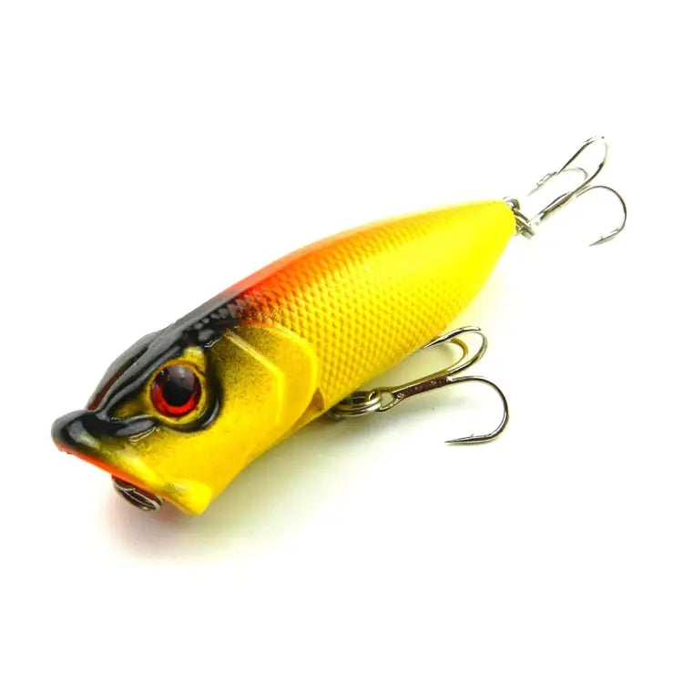 HENGJIA Plastic Artificial Fishing Lures Popper Bionic Fishing Bait with Hooks Length: 6.5 cm Random Color Delivery