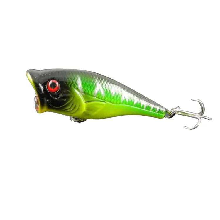 HENGJIA Plastic Artificial Fishing Lures Popper Bionic Fishing Bait with Hooks Length: 6.5 cm Random Color Delivery