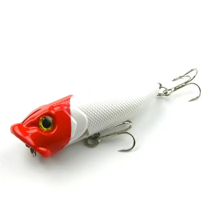 HENGJIA Plastic Artificial Fishing Lures Popper Bionic Fishing Bait with Hooks Length: 6.5 cm Random Color Delivery