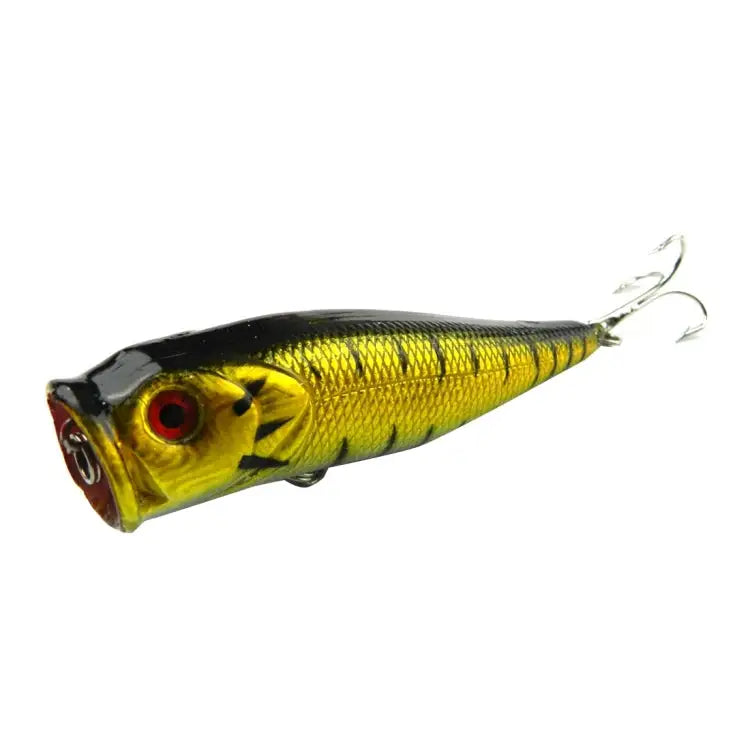 HENGJIA Plastic Artificial Fishing Lures Popper Bionic Fishing Bait with Hooks Length: 9 cm Random Color Delivery