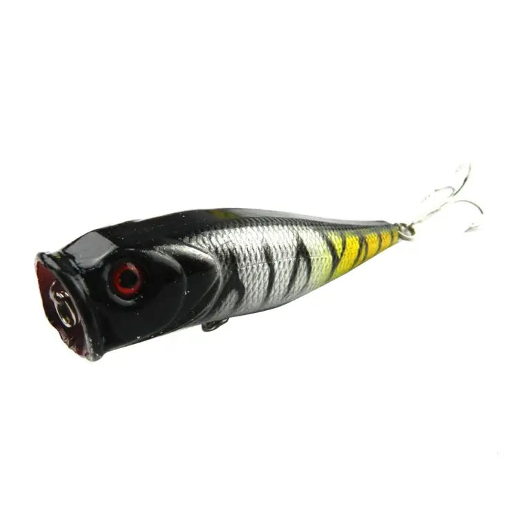 HENGJIA Plastic Artificial Fishing Lures Popper Bionic Fishing Bait with Hooks Length: 9 cm Random Color Delivery