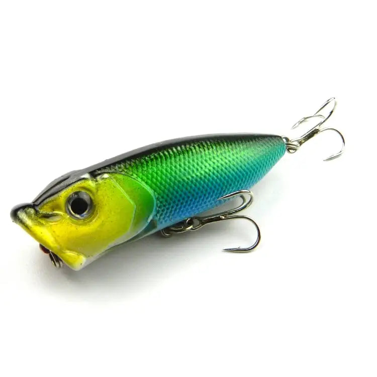 HENGJIA Plastic Artificial Fishing Lures Popper Bionic Fishing Bait with Hooks Length: 6.5 cm Random Color Delivery