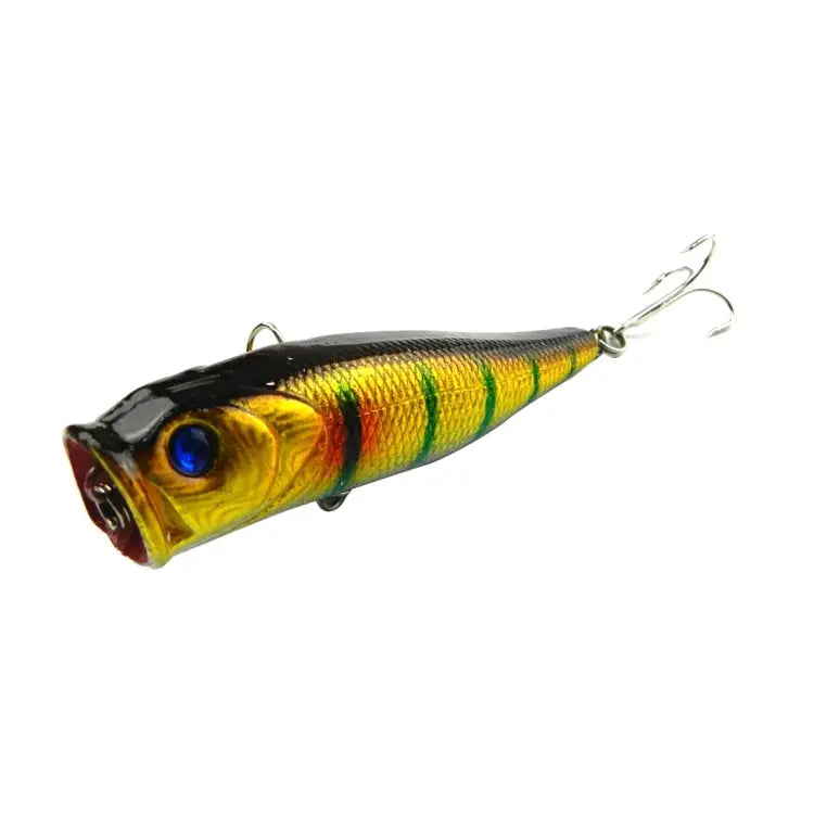 HENGJIA Plastic Artificial Fishing Lures Popper Bionic Fishing Bait with Hooks Length: 9 cm Random Color Delivery