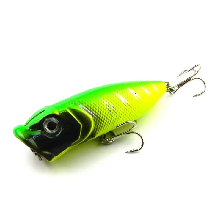 HENGJIA Plastic Artificial Fishing Lures Popper Bionic Fishing Bait with Hooks Length: 6.5 cm Random Color Delivery