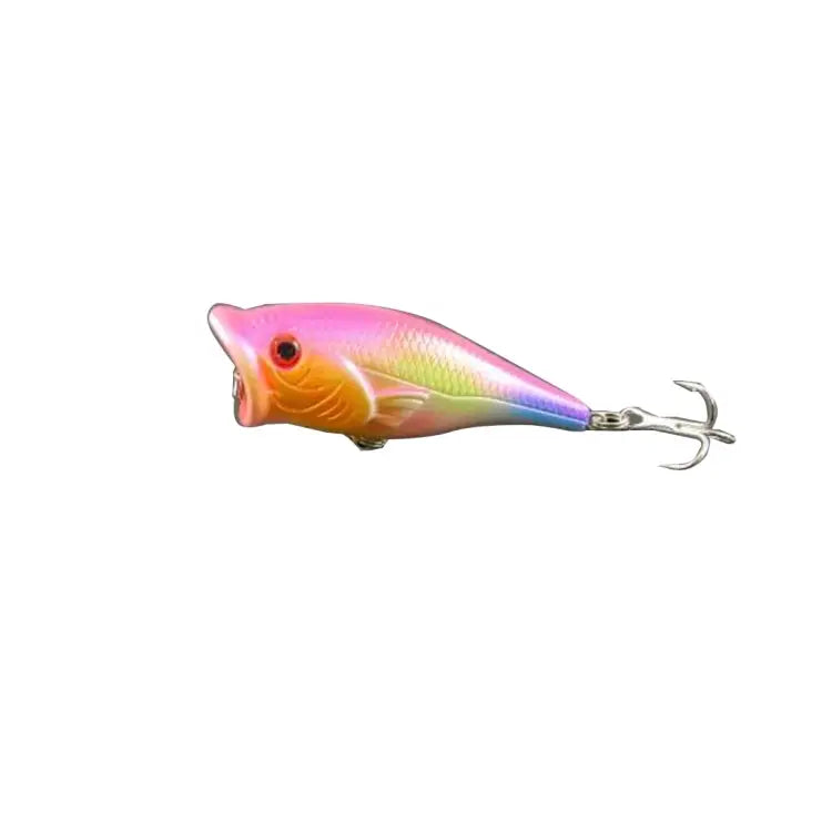 HENGJIA Plastic Artificial Fishing Lures Popper Bionic Fishing Bait with Hooks Length: 6.5 cm Random Color Delivery