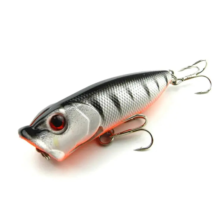 HENGJIA Plastic Artificial Fishing Lures Popper Bionic Fishing Bait with Hooks Length: 6.5 cm Random Color Delivery