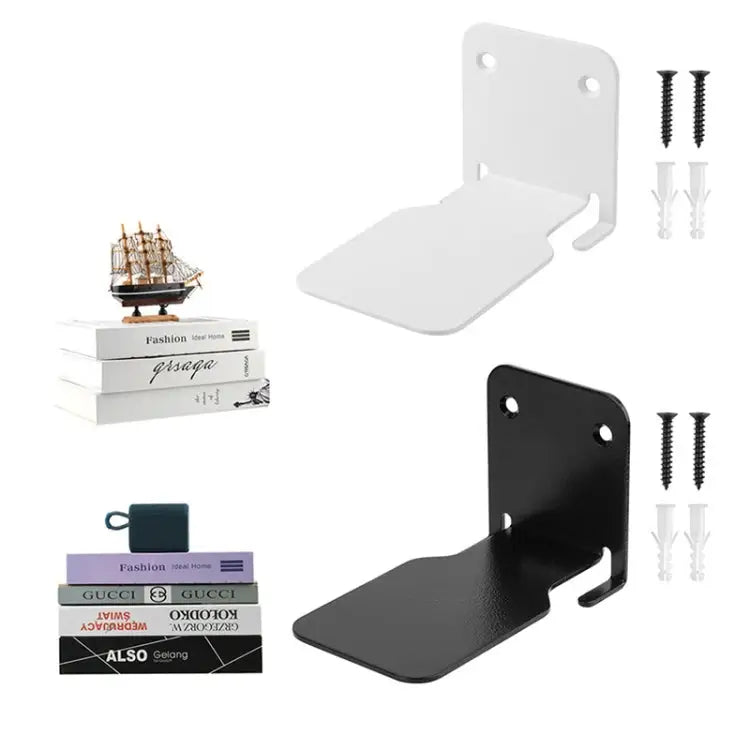 Hidden Stainless Steel Suspended Bookshelf Wall Support Frame Wall Mounted Bracket Stainless Steel Shelf White