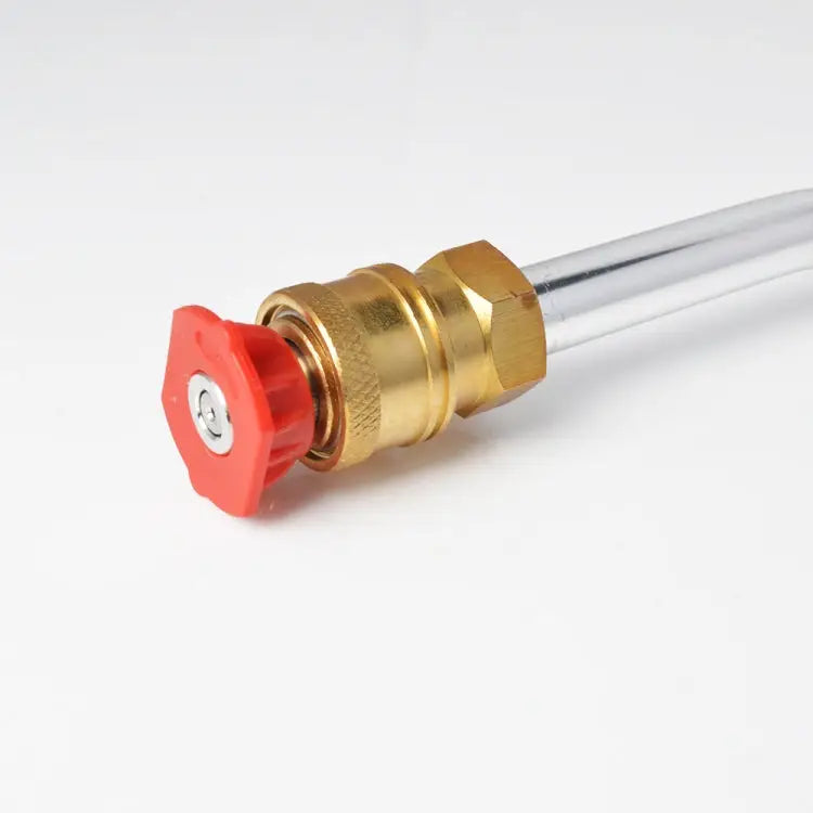 High Pressure Car Wash Water Gun 1/4 Quick Plug Interface Fan Shaped Five Color Nozzle Stainless Steel Elbow Extension