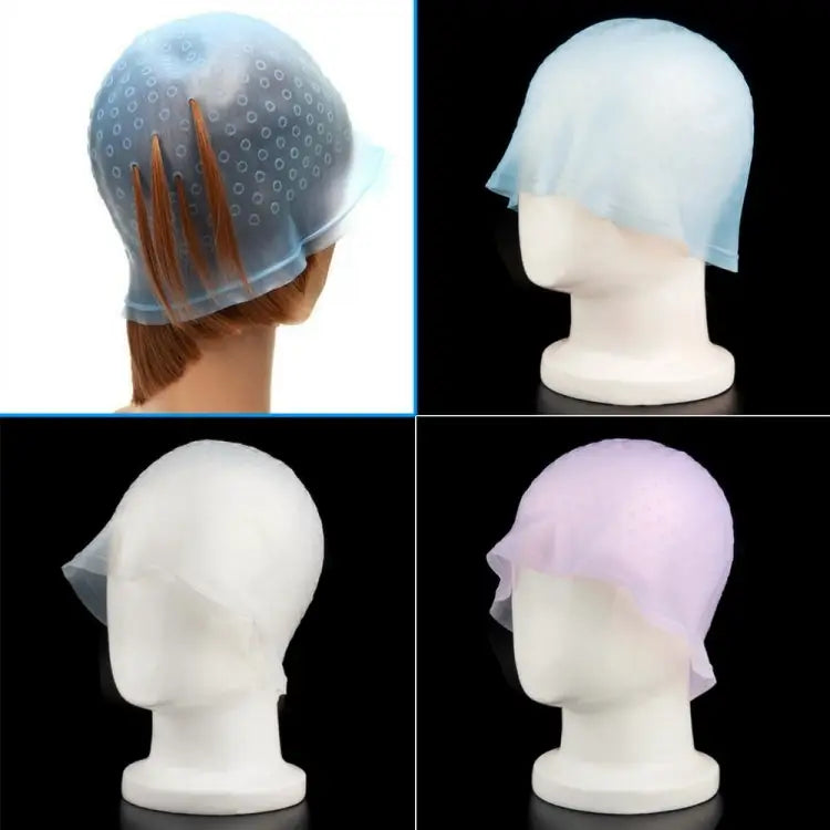 High Temperature Resistant Acid and Alkali Silicone Pick Dye Hair Dye Hat Random Color Delivery Dye Hat - Dye Hat
