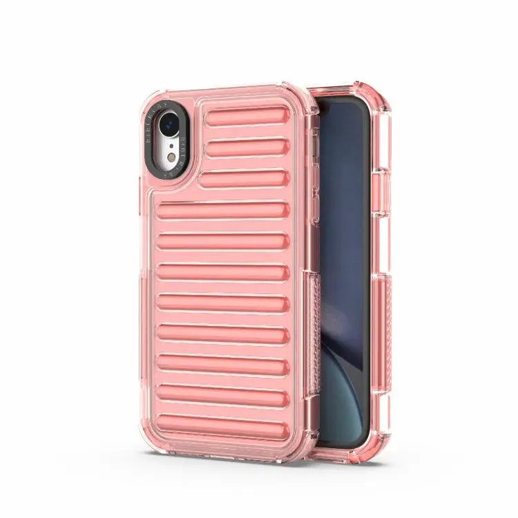 High Transparency TPU Hybrid PC Airbag Phone Case For iPhone 11 For iPhone XS / X For iPhone XR - For iPhone XR / Peach
