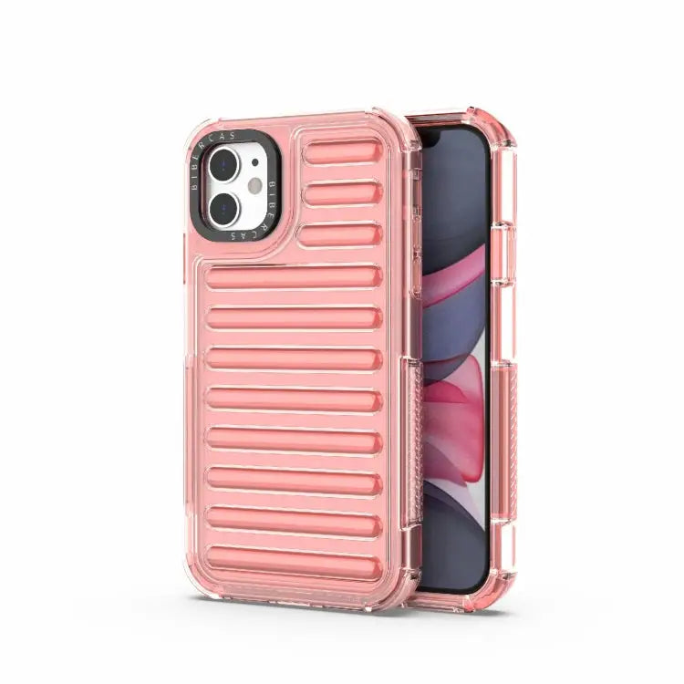 High Transparency TPU Hybrid PC Airbag Phone Case For iPhone 11 For iPhone XS / X For iPhone XR - For iPhone 11 / Peach