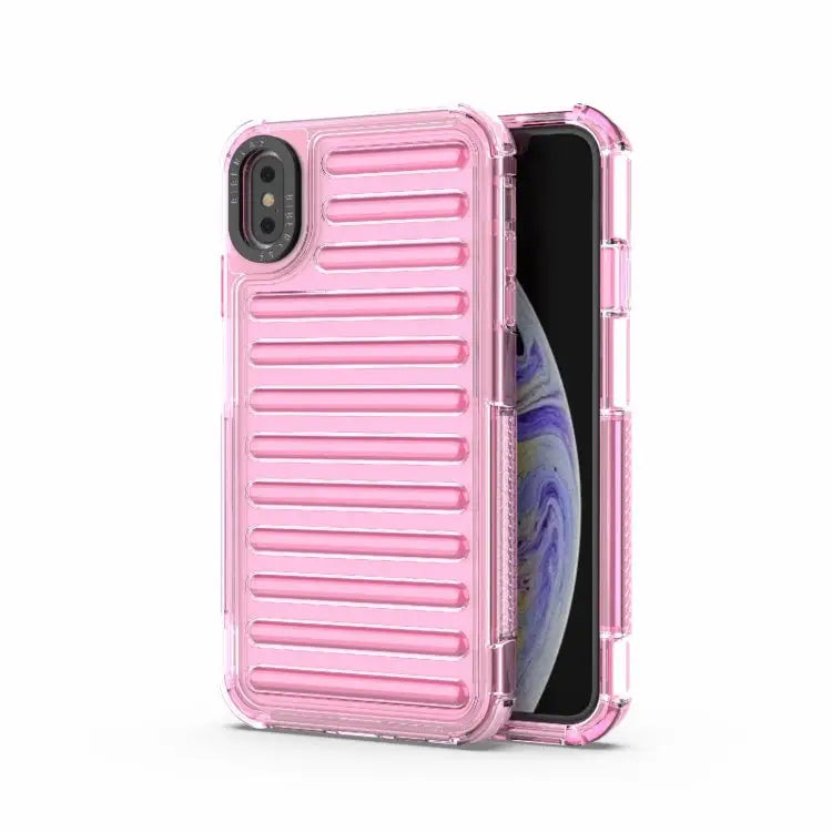 High Transparency TPU Hybrid PC Airbag Phone Case For iPhone XS Max - For iPhone XS Max / Pink - Apple Accessories