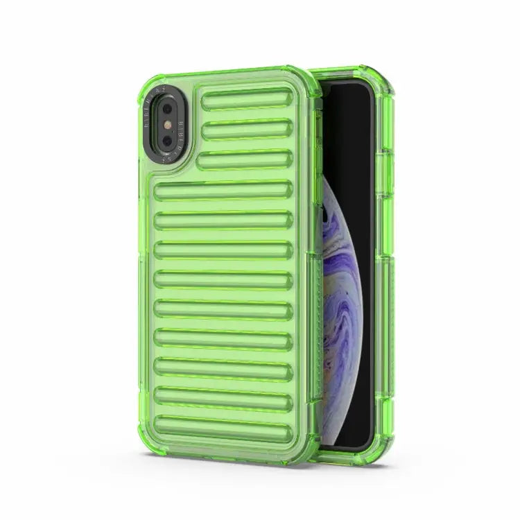 High Transparency TPU Hybrid PC Airbag Phone Case For iPhone XS Max - For iPhone XS Max / Transparent Green - Apple