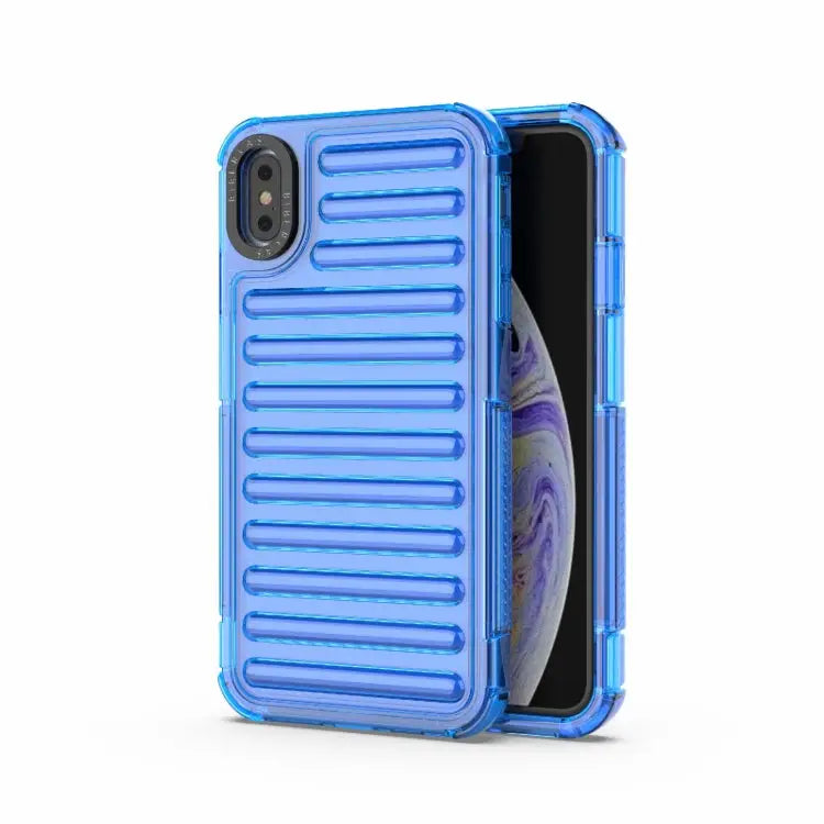 High Transparency TPU Hybrid PC Airbag Phone Case For iPhone XS Max - For iPhone XS Max / Transparent Blue - Apple