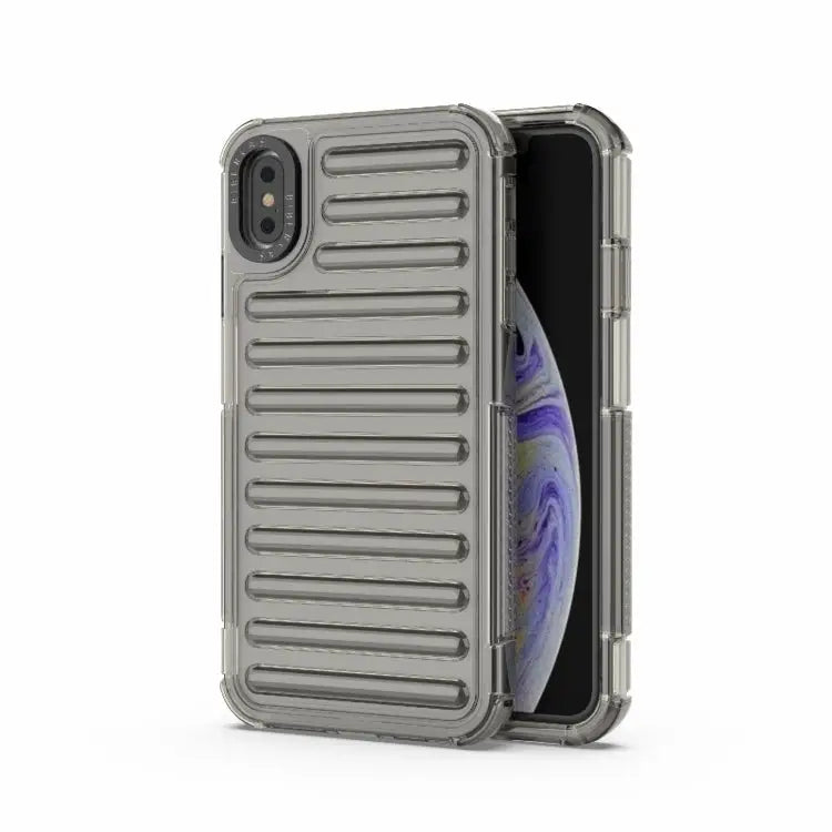 High Transparency TPU Hybrid PC Airbag Phone Case For iPhone XS Max - For iPhone XS Max / Transparent Black - Apple