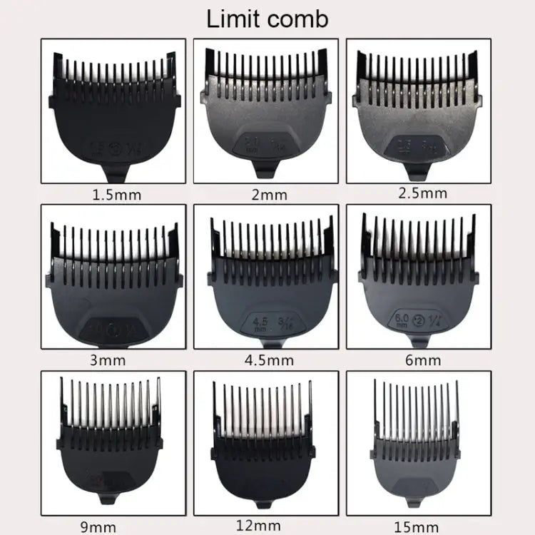 HJ-2018 Men Electric Shaver Fader Self-help Hair Clipper with Wai Cloth + Sponge Standard Version CN Plug with Wai