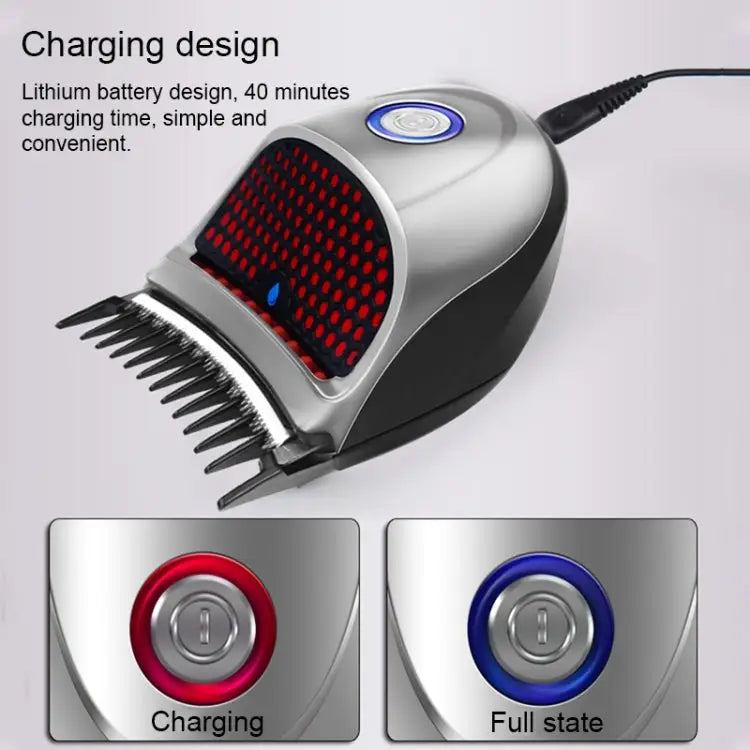 HJ-2018 Men Electric Shaver Fader Self-help Hair Clipper with Wai Cloth + Sponge Standard Version CN Plug with Wai