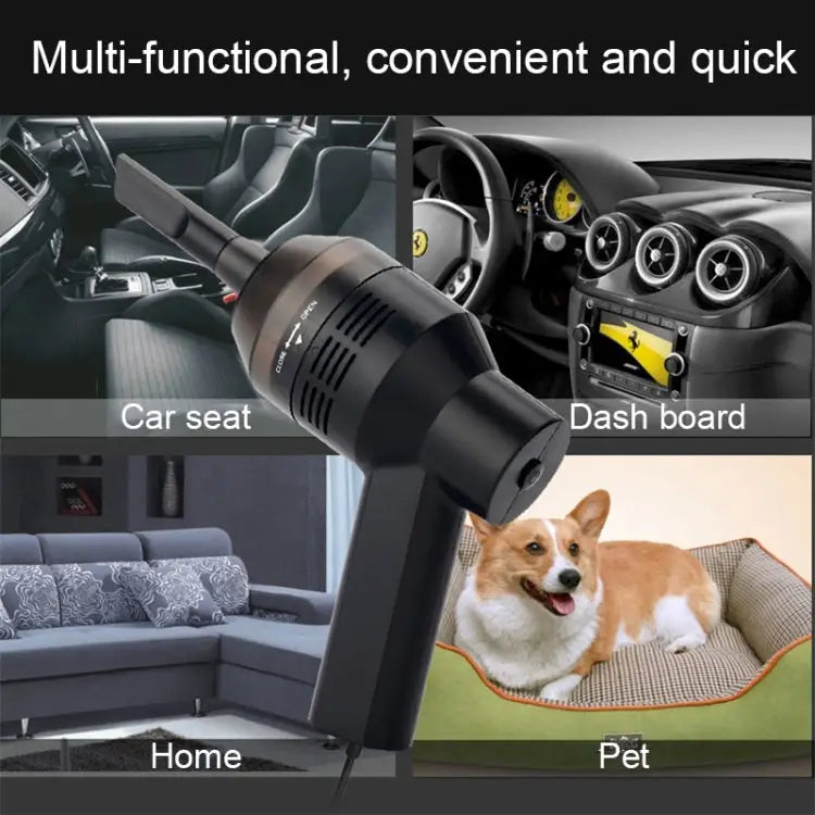 HK-6019A 3.5W Portable USB Powerful Suction Cleaner Computer Keyboard Brush Nozzle Dust Collector Handheld Sucker Clean