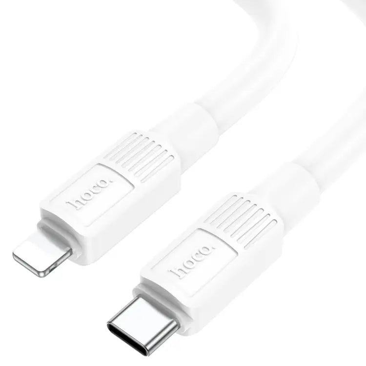 hoco X84 20W USB-C / Type-C to 8 Pin Solid PD Charging Data Cable，Length：1m - White - Apple Accessories