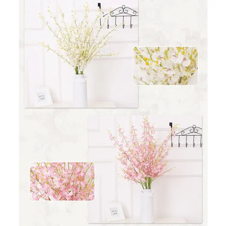 Home Wedding Party Decor Silk Orchid DIY Artificial Flower Phalaenopsis Bouquets Random Color Delivery - 5 Heads/Bouquet