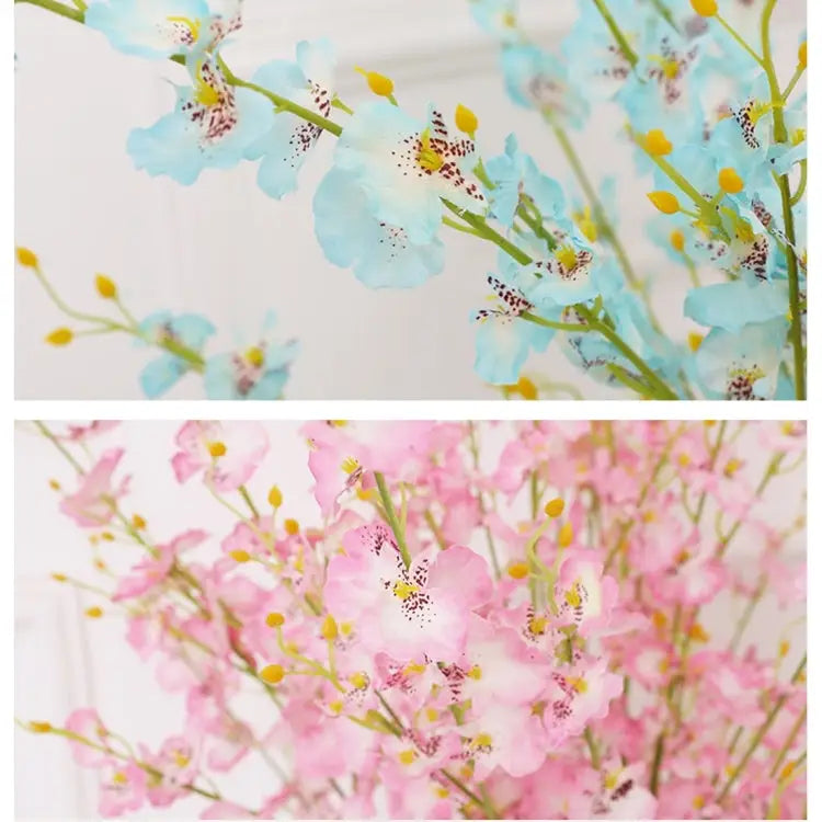 Home Wedding Party Decor Silk Orchid DIY Artificial Flower Phalaenopsis Bouquets Random Color Delivery - 5 Heads/Bouquet