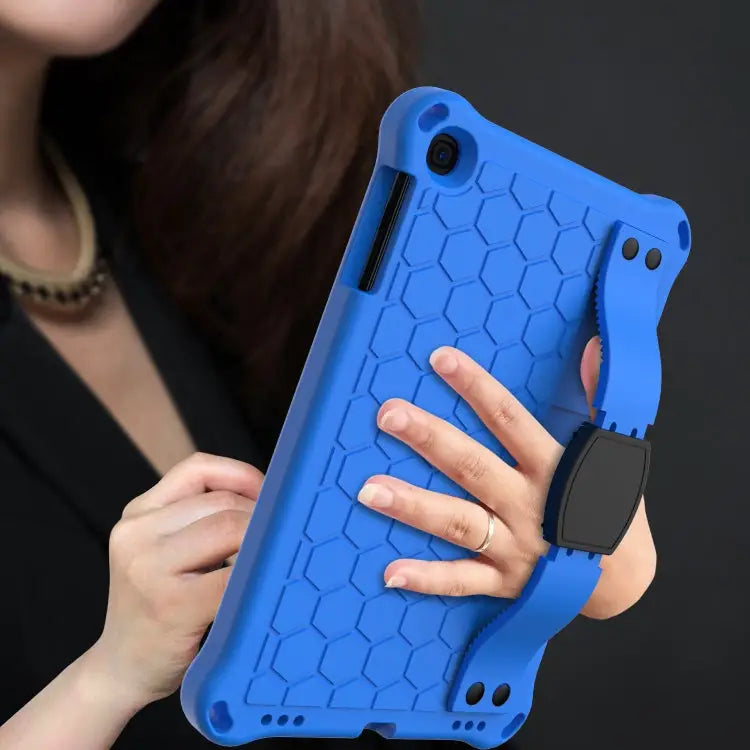 Honeycomb Design EVA + PC Four Corner Anti Falling Flat Protective Shell With Straps For iPad mini 5 / 4 / 3 / 2 /1