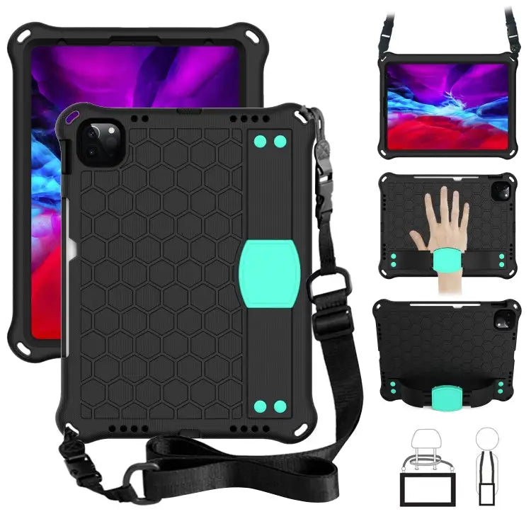 Honeycomb Design EVA + PC Four Corner Anti Falling Flat Protective Shell With Straps For iPad Pro 11 2020 - For iPad