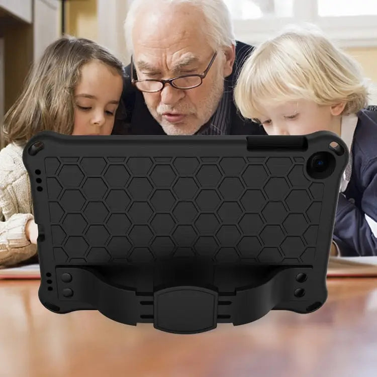 Honeycomb Design EVA + PC Four Corner Anti Falling Flat Protective Shell With Straps For iPad mini 5 / 4 / 3 / 2 /1