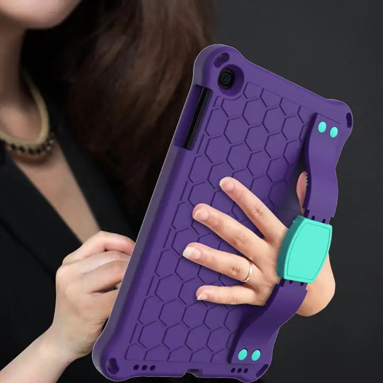 Honeycomb Design EVA + PC Four Corner Anti Falling Flat Protective Shell With Straps For iPad mini 5 / 4 / 3 / 2 /1