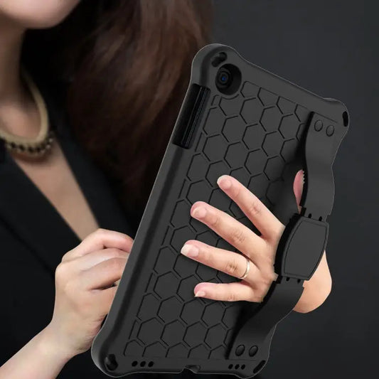 Honeycomb Design EVA + PC Four Corner Anti Falling Flat Protective Shell With Straps For iPad mini 5 / 4 / 3 / 2 /1