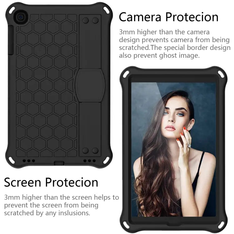 Honeycomb Design EVA + PC Four Corner Anti Falling Flat Protective Shell With Straps For iPad mini 5 / 4 / 3 / 2 /1