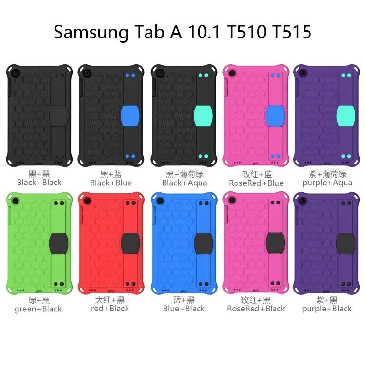 Honeycomb Design EVA + PC Four Corner Anti Falling Flat Protective Shell With Straps For iPad mini 5 / 4 / 3 / 2 /1