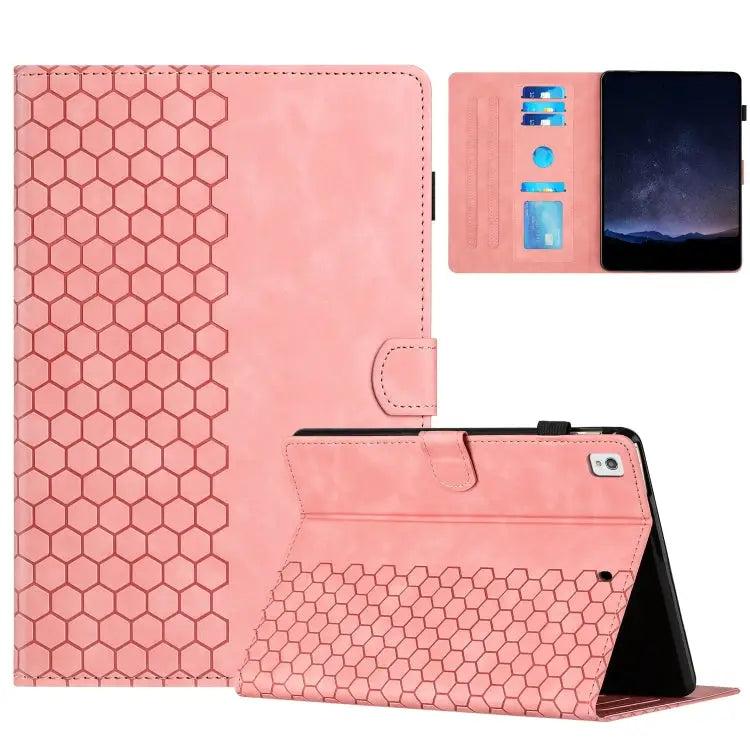 Honeycomb Embossed Leather Smart Tablet Case For iPad mini 6 / mini 2024 For iPad mini 5 / 4 / 3 / 2 / 1 For iPad Pro