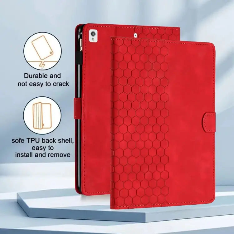 Honeycomb Embossed Leather Smart Tablet Case For iPad mini 6 / mini 2024 For iPad mini 5 / 4 / 3 / 2 / 1 For iPad Pro