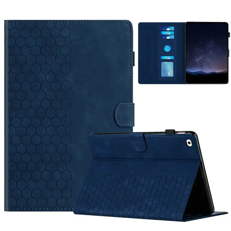 Honeycomb Embossed Leather Smart Tablet Case For iPad mini 6 / mini 2024 For iPad mini 5 / 4 / 3 / 2 / 1 For iPad Pro
