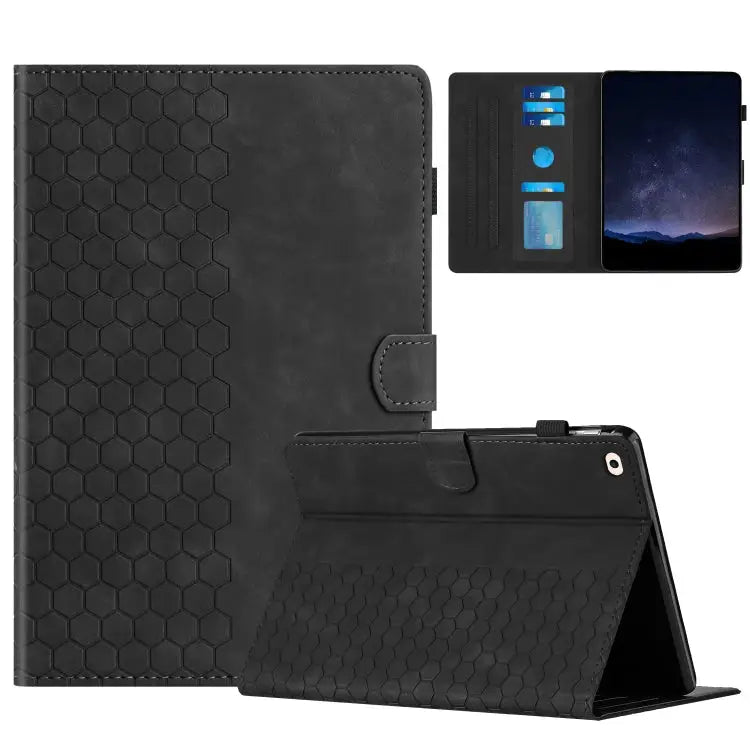 Honeycomb Embossed Leather Smart Tablet Case For iPad mini 6 / mini 2024 For iPad mini 5 / 4 / 3 / 2 / 1 For iPad Pro