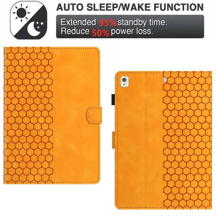 Honeycomb Embossed Leather Smart Tablet Case For iPad mini 6 / mini 2024 For iPad mini 5 / 4 / 3 / 2 / 1 For iPad Pro