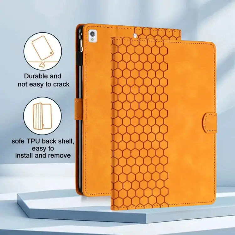 Honeycomb Embossed Leather Smart Tablet Case For iPad mini 6 / mini 2024 For iPad mini 5 / 4 / 3 / 2 / 1 For iPad Pro