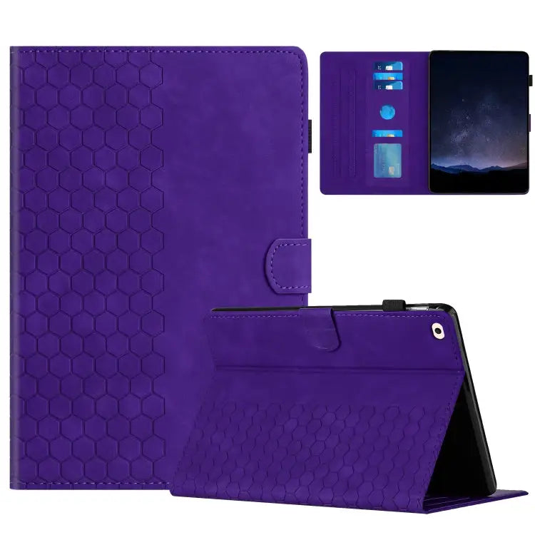 Honeycomb Embossed Leather Smart Tablet Case For iPad mini 6 / mini 2024 For iPad mini 5 / 4 / 3 / 2 / 1 For iPad Pro